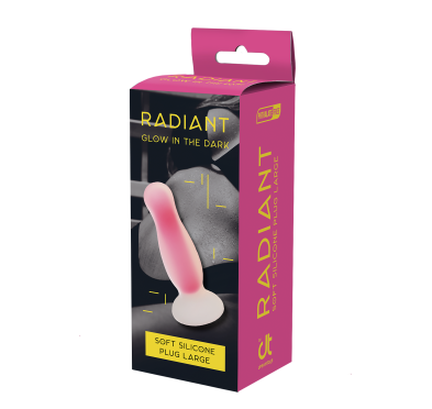 RADIANT SOFT SILICONE GLOW IN THE DARK PLUG LARGE PINK